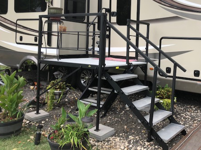 5 Step Portable RV Deck