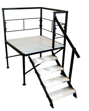 Four-step portable RV porch platform